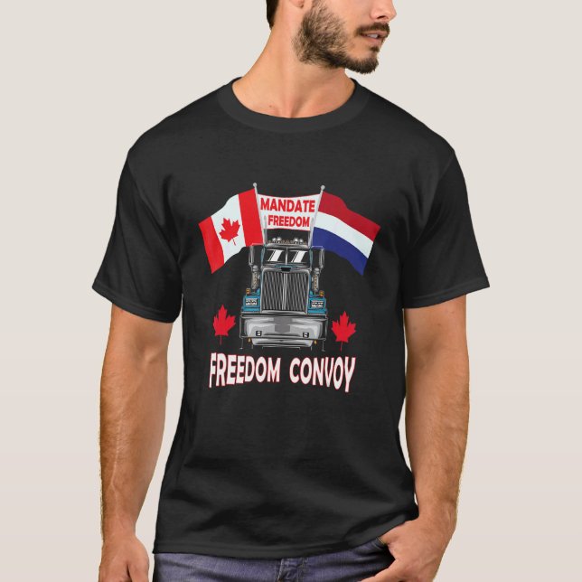 Camiseta Mandato Convoy de Libertad Camioneros de Canadá Pa (Anverso)