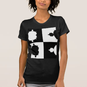 Camiseta Mandelbrot blanco y negro