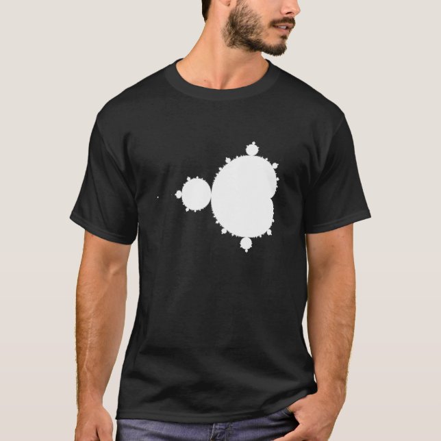 Camiseta Mandelbrot en negro y blanco (Anverso)