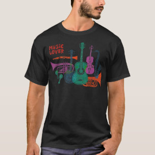 Camiseta Mandolin De Música Acústica Clarinet Vintage Saxof