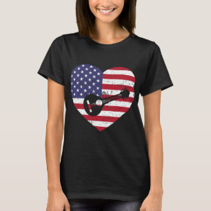 Camiseta Mandolin Lover Estados Unidos Bandera Americana Co
