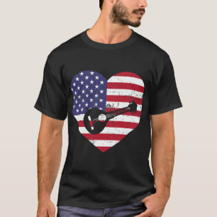 Camiseta Mandolin Lover Estados Unidos Bandera Americana Co