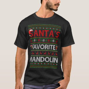 Camiseta Mandolin Lover Feo Navidad iluminando amigos favor