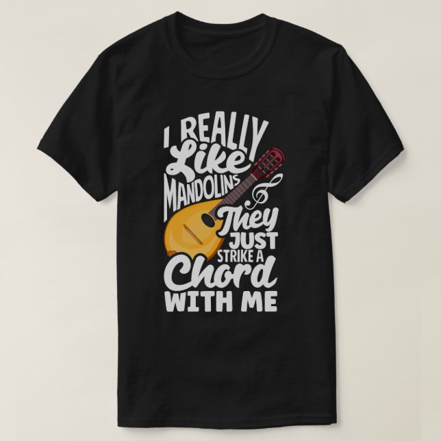 Camiseta Mandolin Lover Mandolinist Realmente Me Gusta El M (Diseño del anverso)