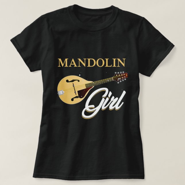 Camiseta Mandolin Lover Mujeres Mandolin Chica Player Blueg (Diseño del anverso)