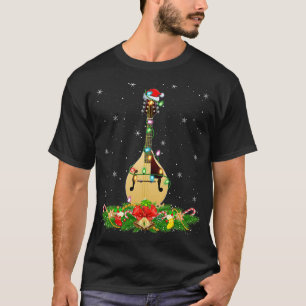Camiseta Mandolin Lover Music Lover Encendió la Navidad San
