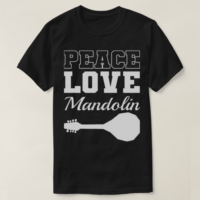 Camiseta Mandolin Lover Peace Love Mandolin Maestro 1 (Diseño del anverso)