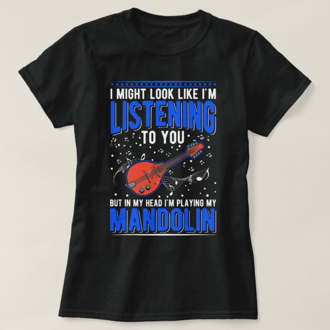 Camiseta Mandolin Lover Player Mandonlinst (Diseño del anverso)