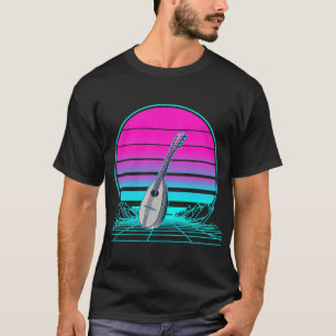 Camiseta Mandolin Lover Vintage Retro Sunset Mandolin 2