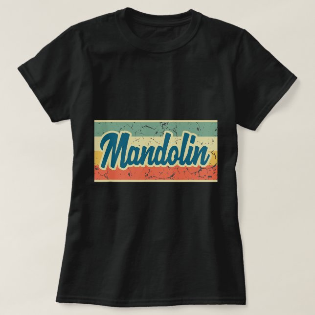Camiseta Mandolin Lover Vintage Style Retro (Diseño del anverso)