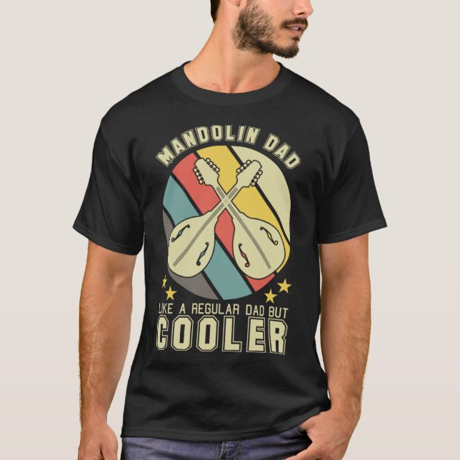 Camiseta Mandolin Padre Retro Instrumento Musical Pull Stri (Anverso)