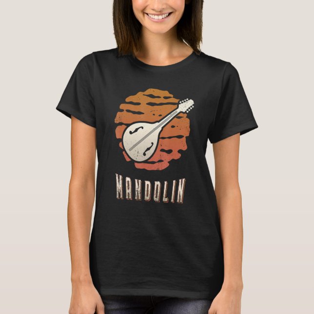 Camiseta Mandolin Vintage Retro Classic Sunset Music (Anverso)