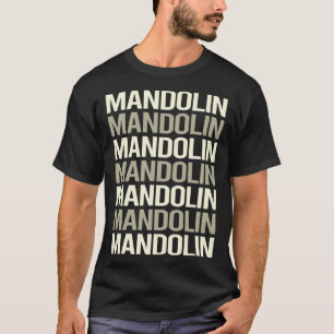 Camiseta Mandolina de texto blanco