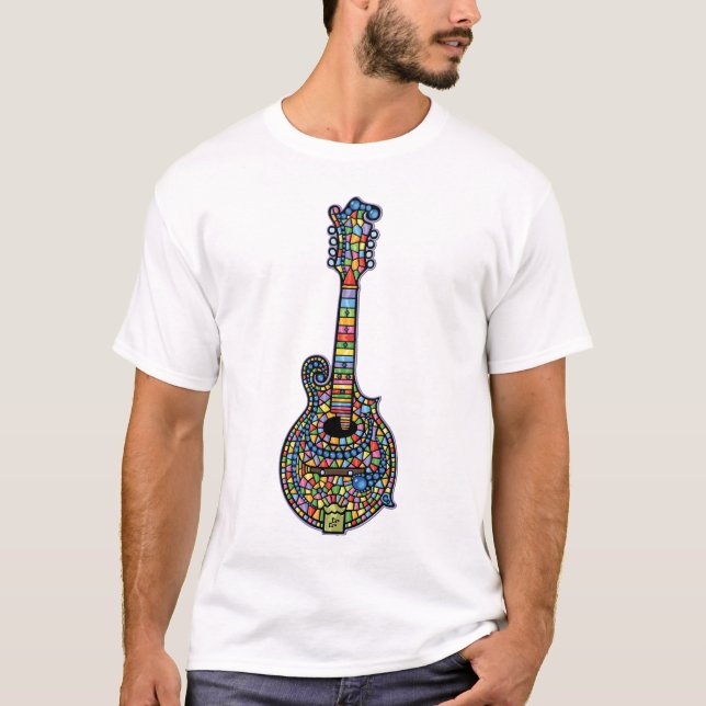 Camiseta Mandolina del mosaico (Anverso)