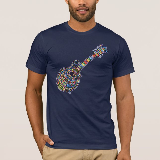 Camiseta Mandolina del mosaico (Anverso)