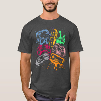 Camiseta Mandos de Consolas de Videojuegos Retro 80s 90s Ar