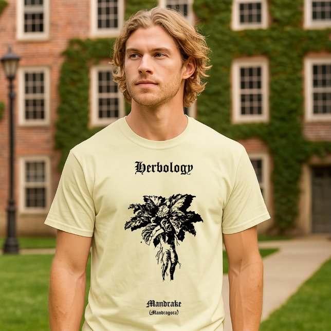 Camiseta Mandrake Root Vintage Woodcut Botanical Art (Subido por el creador)