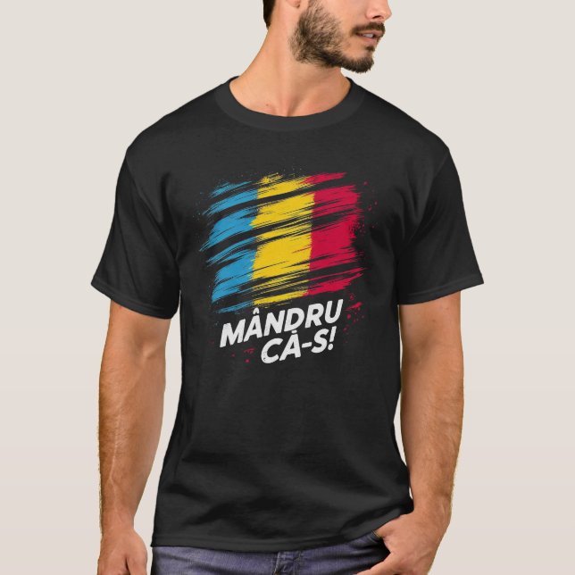 Camiseta Mandru ca-s roman (Anverso)