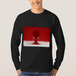 Camiseta Mandy Ball Negro y Rojo Sobre Base de Rosa Metálic