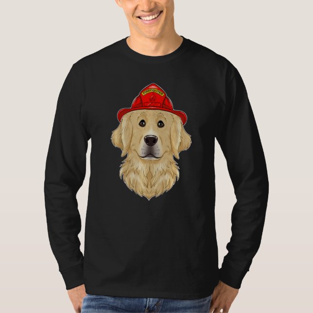 Camiseta Manejador de canina I perro bombero I bombero Gold (Anverso)