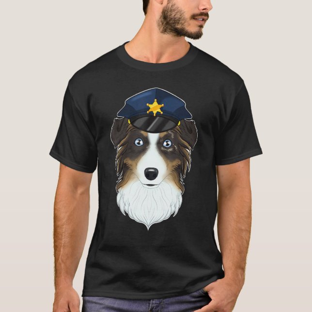 Camiseta Manejador De Caninas I Perro Policial I Policía Au (Anverso)