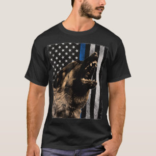 Camiseta Manejador de perros de la policía K9 Línea Azul Co