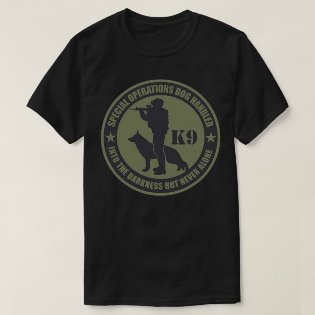 Camiseta Manejador de perros de operaciones especiales K9 a (Diseño del anverso)