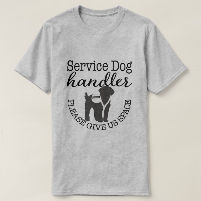 Camiseta Manejador de perros de servicio - Por Favor, Danos (Diseño del anverso)