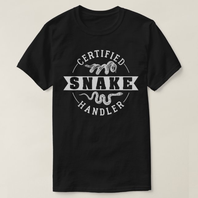 Camiseta Manejador de serpientes certificado  (Diseño del anverso)