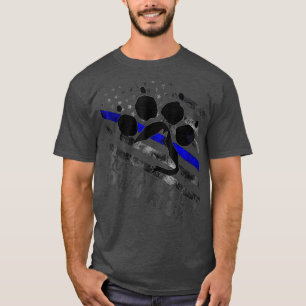 Camiseta Manejador K9 Línea Azul delgada ejecutada a su pro