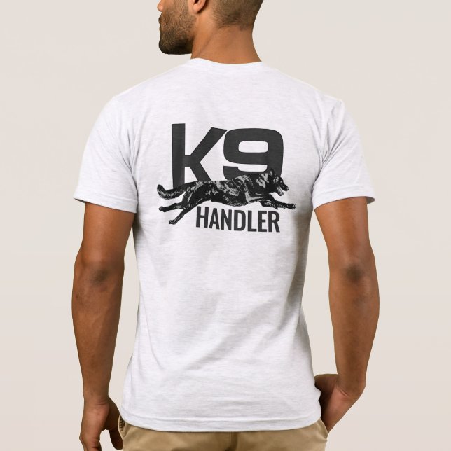 Camiseta Manejador K9 - Perro pastor holandés (Reverso)