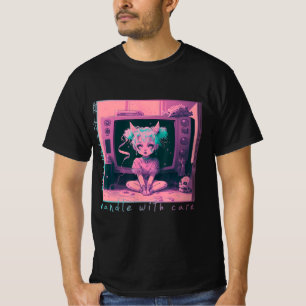Camiseta Manejo con cuidado Pastel Gótico Kawaii Anime Menh