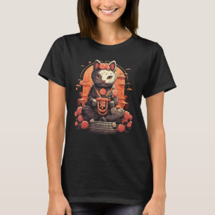 Camiseta Maneki Neko Arte Gato Japonés Japón