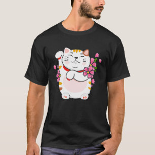 Camiseta Maneki Neko Beckoning Gato Afortunado