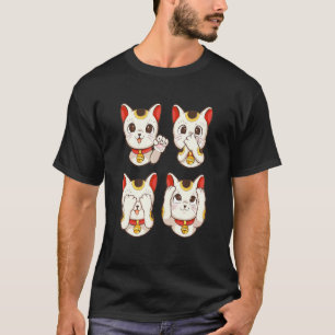 Camiseta Maneki Neko Chino Gato Afortunado Japonés