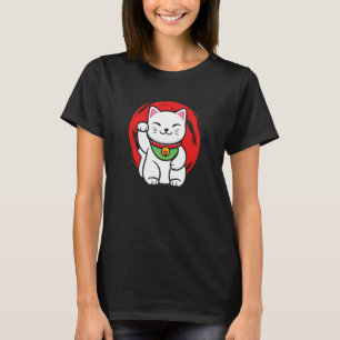 Camiseta Maneki Neko Feng Shui, un gato japonés afortunado,