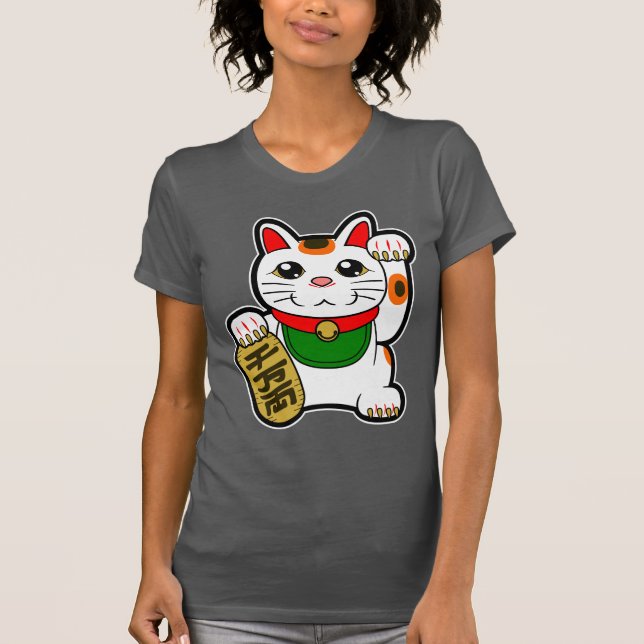 Camiseta Maneki Neko: Gato afortunado japonés (Anverso)