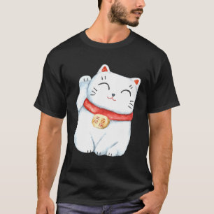 Camiseta Maneki-Neko Gato ondulado