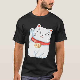 Camiseta Maneki-Neko Gato ondulado