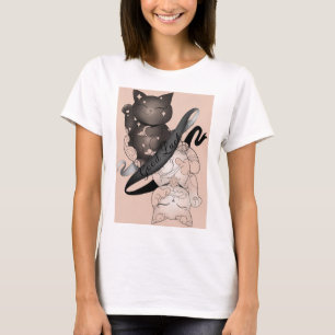 Camiseta Maneki Neko Gatos Buena Suerte