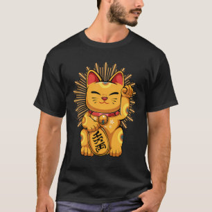 Camiseta Maneki Neko Japonés Lucky Cat Kawaii Koban Feng S