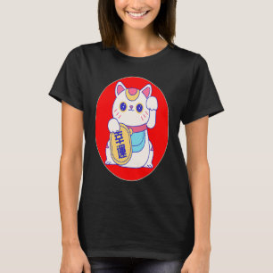 Camiseta maneki neko japones suerte gato