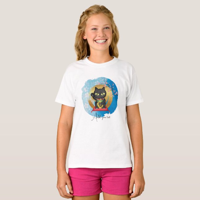 Camiseta Maneki Neko Lucky Poilue Chicas (Anverso completo)
