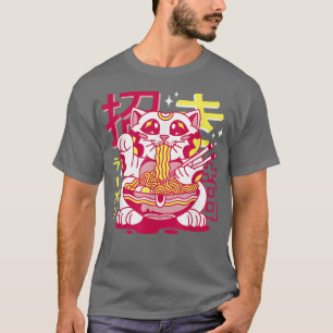 Camiseta Maneki Neko Ramen Cat Japón