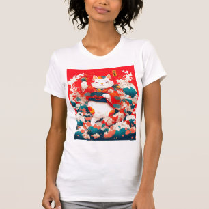 Camiseta Maneki-Neko, un gato suertudo japonés