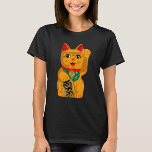 Camiseta Maneki Neko vintage japonés gato afortunado