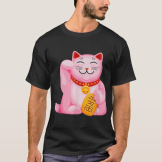 Camiseta ManekiNeko Lucky Cat Japanese Good Luck Charm Japa