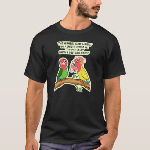 Camiseta Manera del loro y del pájaro del Lovebird que dice