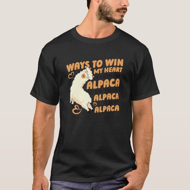 Camiseta Maneras De Ganar Mi Corazón Lama Pako Alpaca (Anverso)