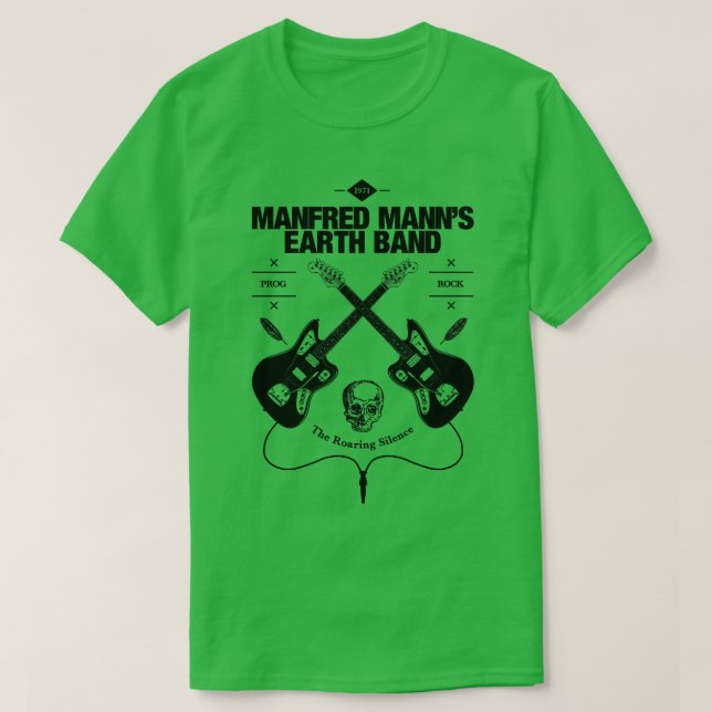 Camiseta Manfred Manns Earth Bandz Guitar Vintage Logo (Diseño del anverso)